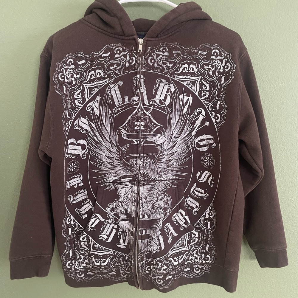 Billabong Sweater Zipper Hoodie Brown